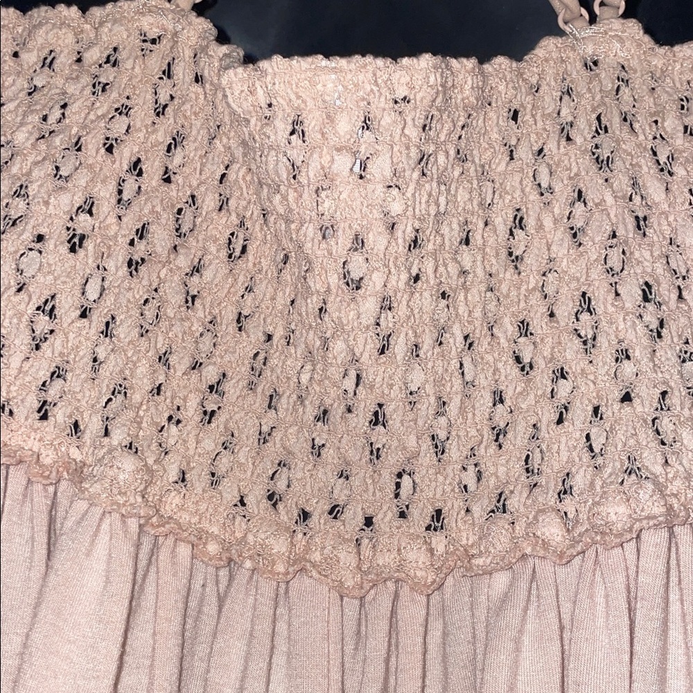 Zenana Outfitters Dusty Blush Lace High Low Cami - Picture 8 of 10